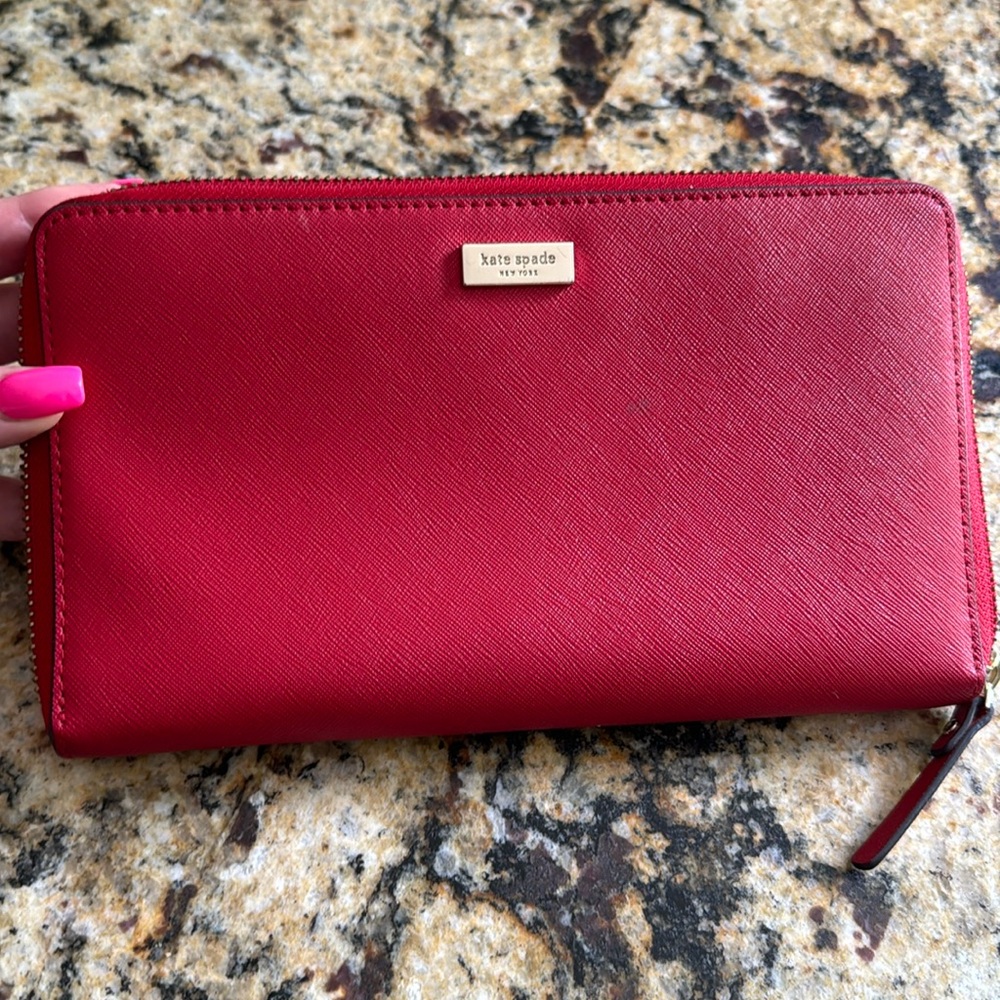red Kate Spade wallet